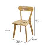 Levede 2x Dining Chairs Wooden Kitchen Chair - Front View
