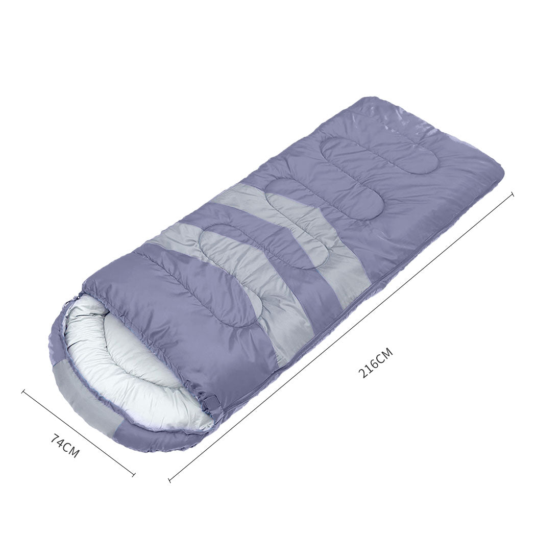 Mountview Single Sleeping Bag Bags Outdoor Grey-2006732920684941314