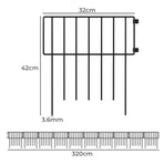 Mountview 10 Pcs Garden Fence Border Rustproof Metal-2006733422592135170
