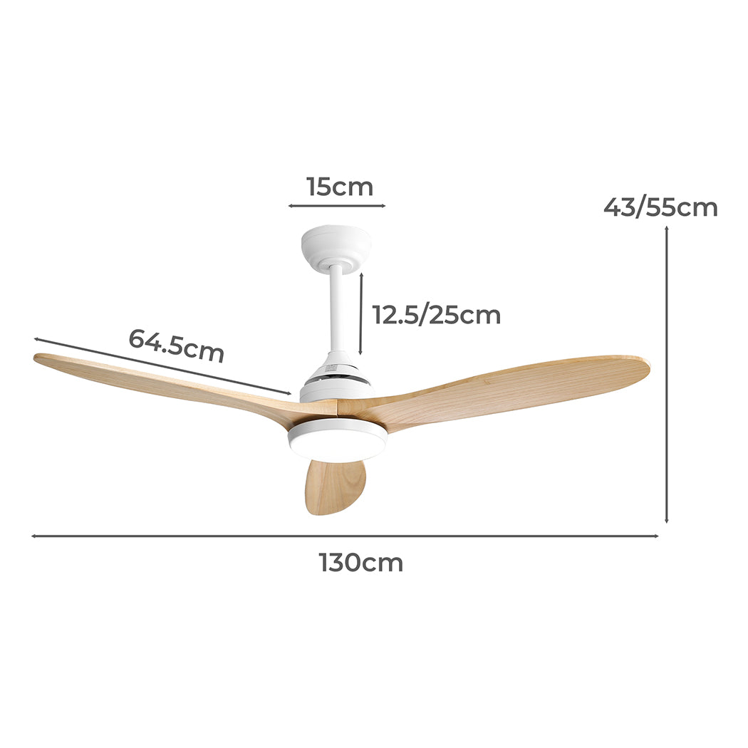 Spector 52'' Ceiling Fan LED Light DC Natural-2018816906051588098
