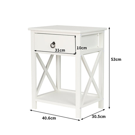 Levede 2x Bedside Tables Drawers Side-2006733144480419842
