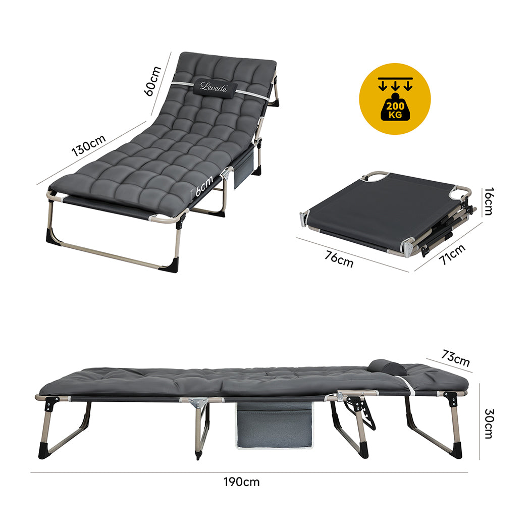 Levede Folding Camping Bed Camp Cots-1950770002961502210