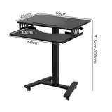 Levede Mobile Standing Desk Adjustable Height Table - Front View