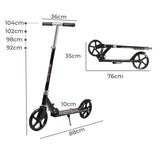 MONVELO Folding Scooter Dual Large Wheels Black-2006732742150197250