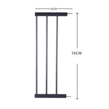 Levede Baby Safety Gate Adjustable Pet Black 20cm Extension - Front View