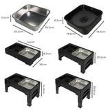 PaWz Elevated Pet Feeder 4 Height Adjustable - Front View