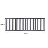 Wooden Pet Gate Dog Fence Retractable Grey 600x 3MM-2006732963861106690