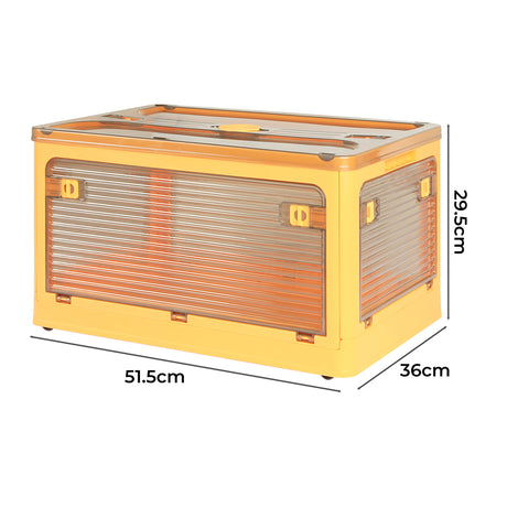 Storage Organiser Large Box Stackable M Orange Medium-1954802600348094466
