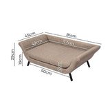 PaWz Pet Sofa Bed Raised Elevated Soft - Front View