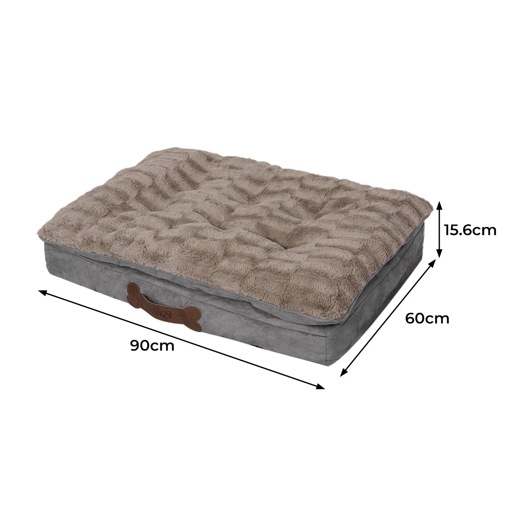 PaWz Dog Calming Bed Pet Cat Removable M Khaki Medium-1954802527287513090