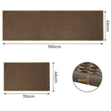 Marlow Kitchen Rug 2PCS Woven Non Slip Absorbent Brown - Front View