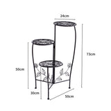 2X Wrought Iron Outdoor Indoor Flower Black 2 Pack-2018816817077817346