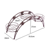 2X Plant Stand Outdoor Indoor Metal Bronze - Front View