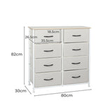 Levede Storage Cabinet Tower Chest Beige - Front View