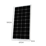12V 250W Solar Panel Kit Mono Caravan - Front View