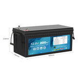 SAFETEX 12V LiFePO4 Battery Lithium - Front View