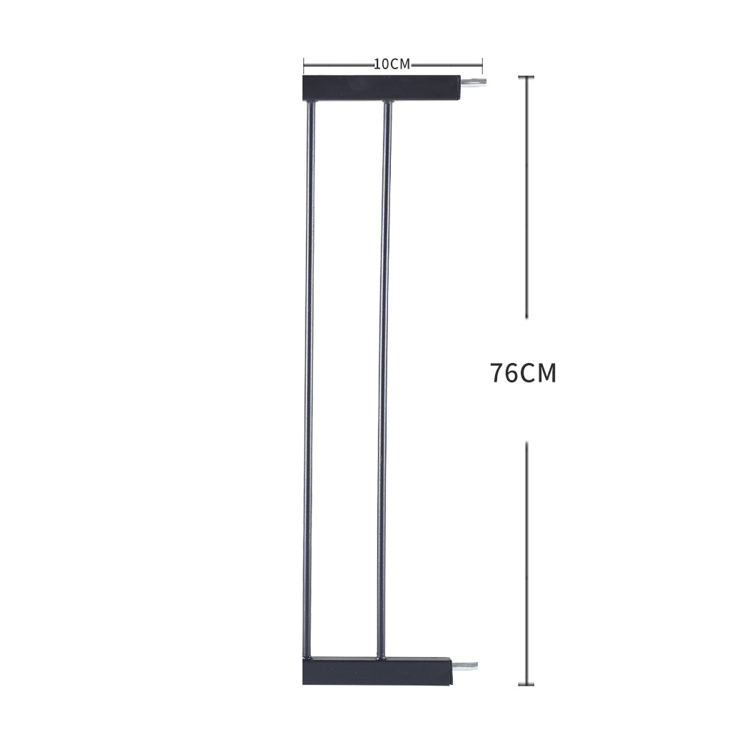 Levede Baby Safety Gate Adjustable Pet Black 10cm Extension-2006733310868459522