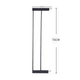 Levede Baby Safety Gate Adjustable Pet Black 10cm Extension - Front View