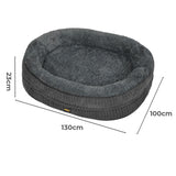 Pawz Orthopedic Plush Dog Bed Soft Washable Pet Bed Grey Cosy Cushion XXXL Size - Front View