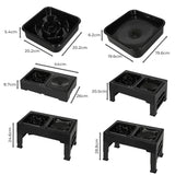 PaWz Elevated Pet Feeder 4 Height Adjustable - Front View
