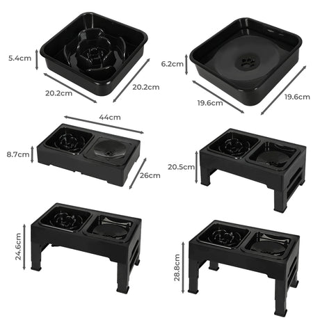 PaWz Elevated Pet Feeder 4 Height Adjustable-1954802562670661634