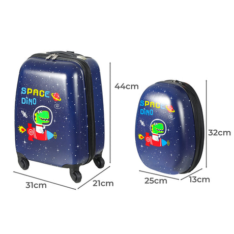 BoPeep 16''13'' 2PCS Kids Luggage Set Space Dino-2006733211861913602