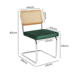 Levede 4xRattan Chair Dining Chairs - Front View