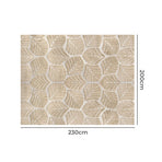 Marlow Floor Rug Soft Embossed Carpet Non Slip Plush Shaggy Rugs Leaf Pattern-2018816822400389122
