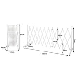 Garden Security Fence Gate Expandable White - Front View