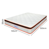 Dreamz 7 Zone Pocket Spring Mattress Medium Firm Queen - Front View