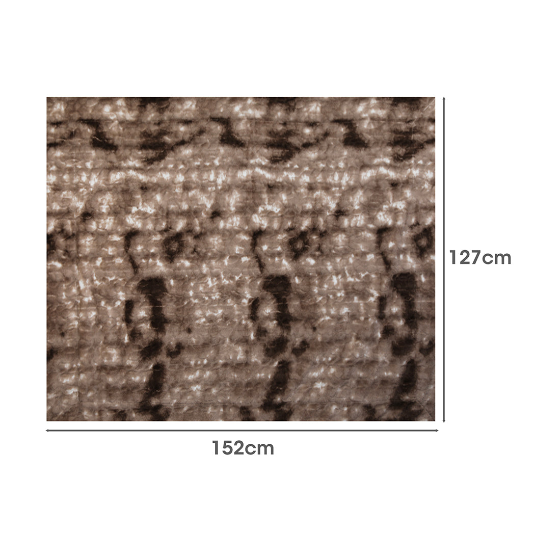 Dreamz Luxury Tie-dyed Blanket Brown 127cm x 152cm-2018816655479672834