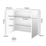 Levede Bathroom Mirror Cabinet 75CM - Front View