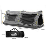 Mountview King Single Swag Camping Swags Grey - Front View