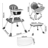 Bopeep 8-In-1 Baby High Chair - Front View