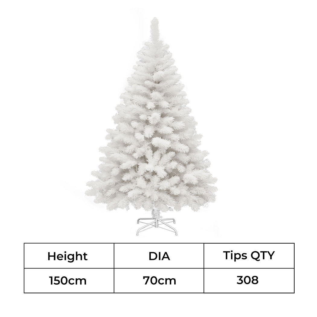 Santaco 1.5M 380 Tips White Christmas Tree-2006732744087965698