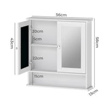 Levede Bathroom Mirror Cabinet Storage Cupboard Shelf - Front View