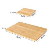 Toque 8 Pcs Natural Bamboo Placemat Coaster Storage Dish-2006733389708791810
