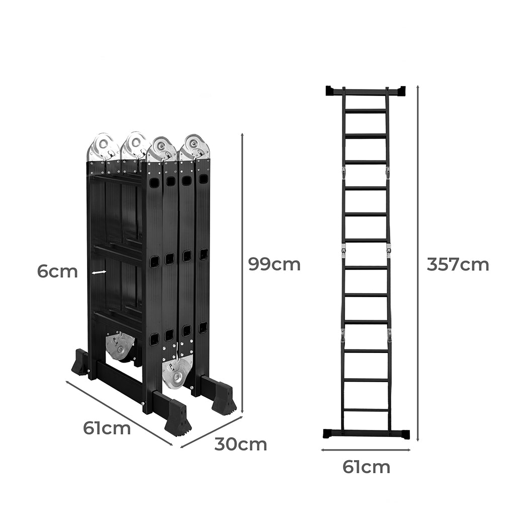 Traderight Multi Purpose Ladder Aluminium 3.6Meter-2006733177384734722