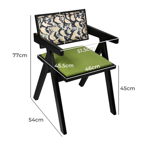 Levede 1X Dining Chair Retro Backrest Chair-1954802450913431554