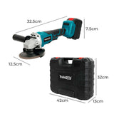 Traderight 21V Cordless Angle Grinder Kit 2 Batteries - Front View
