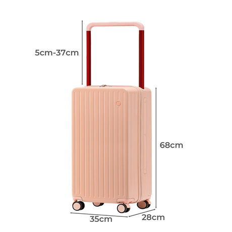 Slimbridge 26" Luggage Wide Handle Hard Case Pink-1954802420731219970