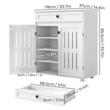 Levede Shoe Cabinet Door Storage Rack Cupboard White-2011971110060560386