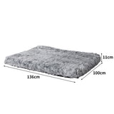 PaWz Replaceable Pet Bed Cover Plush XL Charcoal X-Large - Front View