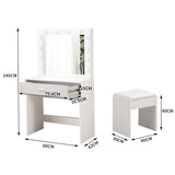 Levede Dressing Table Set Makeup Mirror - Front View