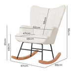 Levede Fleece Rocking Chair-2018816903203655682