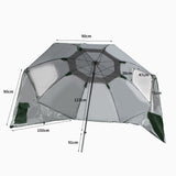 Mountview Beach Umbrella Outdoor Umbrellas Green 2.33M - Front View