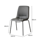 Levede Stackable Dining Chairs Kitchen Grey Set of 8-2006732727608545282