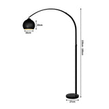 EMITTO Modern LED Floor Lamp Stand Reading Black-2006733071570833410