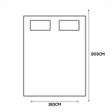 Dreamz Bamboo Pillowtop Mattress Topper King - Front View