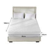 Dreamz Mattress Protector Topper Bamboo Single - Front View